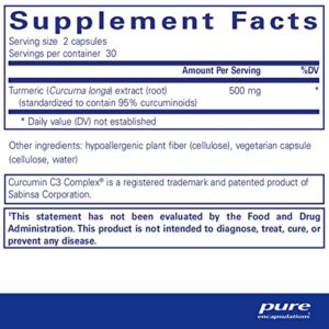 Pure Encapsulations Curcumin | Curcumin C3 Complex to Support Joints, Tissue, Liver, Colon, Brain, and Cellular Health* | 60 Capsules