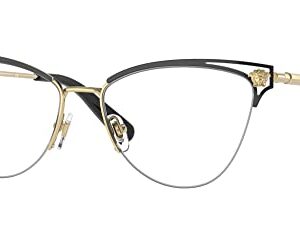 Versace VE 1280 1433 Gold/Black Metal Cat-Eye Eyeglasses 53mm