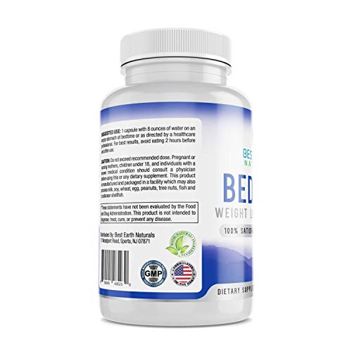 Best Earth Naturals Bedtime Weight Loss Supplement - Helps Boost Metabolism, Suppress Appetite and Reduce Sugar Cravings While You Sleep 30 Day Supply