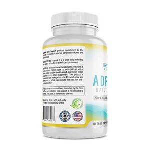 Best Earth Naturals Adrenal Support Supplement Cortisol MGR with Rhodiola Rosea, B Vitamins, Ginger Root, Ashwagandha, Licorice and More for Adrenal 30 Count