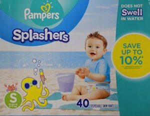 swim diapers size 3 (13-24 lb) – pampers splashers disposable swim pants, small, pack of 2 (twinpack), 20 count