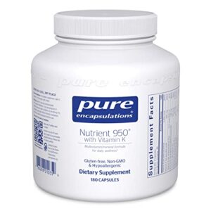 pure encapsulations nutrient 950 with vitamin k | multivitamin supplement to support bone and arterial health* | 180 capsules