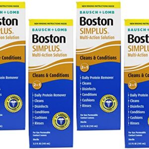 Bausch & Lomb Boston Simplus Multi-Action Solution, 3.5 OZ (Pack of 4)