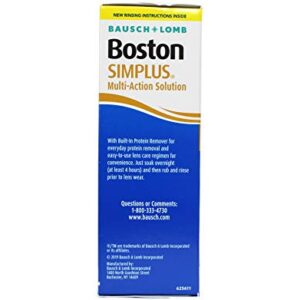 Bausch & Lomb Boston Simplus Multi-Action Solution, 3.5 OZ (Pack of 4)