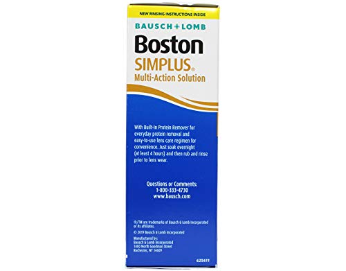 Bausch & Lomb Boston Simplus Multi-Action Solution, 3.5 OZ (Pack of 4)