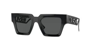 versace ve4431 50mm black/dark grey square sunglasses for women + bundle with designer iwear complimentary eyewear kit
