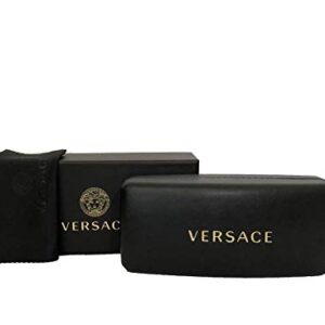 Versace VE4431 50MM Black/Dark Grey Square Sunglasses for Women + BUNDLE With Designer iWear Complimentary Eyewear Kit