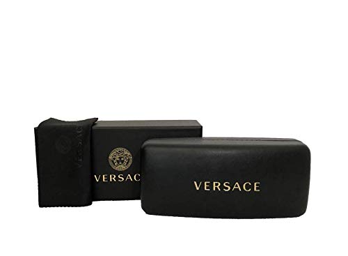 Versace VE4431 50MM Black/Dark Grey Square Sunglasses for Women + BUNDLE With Designer iWear Complimentary Eyewear Kit