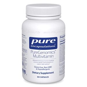 pure encapsulations puregenomics multivitamin | supplement to support nutrient requirements of common genetic variations* | 60 capsules
