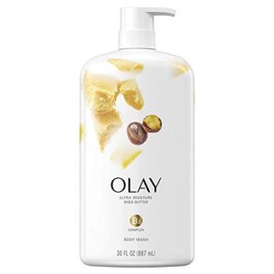 olay ultra moisture body wash with shea butter, 30 fl oz (pack of 4)