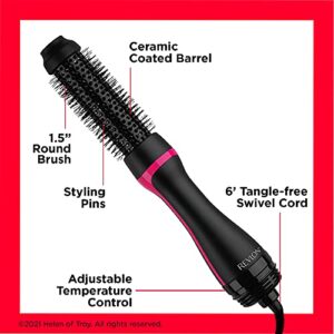 Revlon One Step Root Booster Round Brush Dryer and Hair Styler | Fight Frizz and Add Volume, (1-1/2 in)
