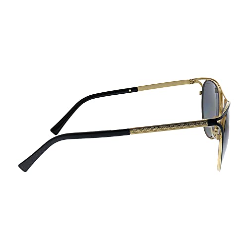 Versace VE 2237 1433T3 Black/Gold Metal Cat-Eye Sunglasses Grey Gradient Lens