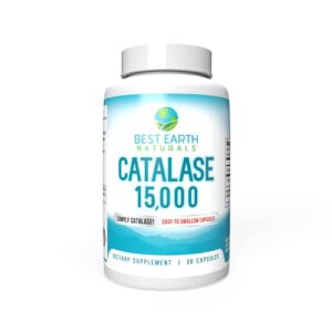 catalase 15,000 – pure catalase antioxidant enzyme – tiny, easy to swallow capsule – 30 day supply