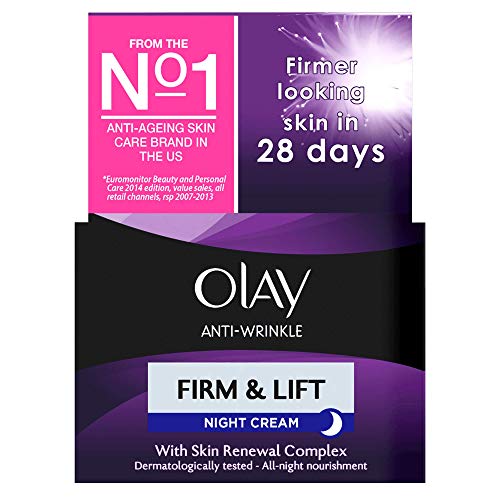 Olay Anti-Wrinkle Firm and Lift Night Cream for 40+, 1.7 Ounce