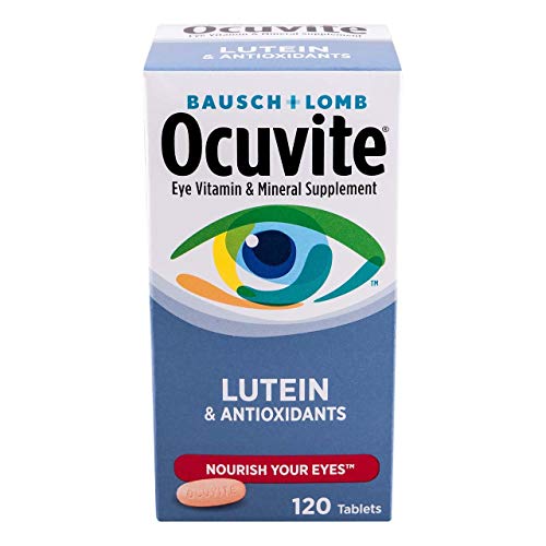 Bausch & Lomb Ocuvite Vitamin and Mineral Supplement for Eyes with Lutein Tablets, 240-Count