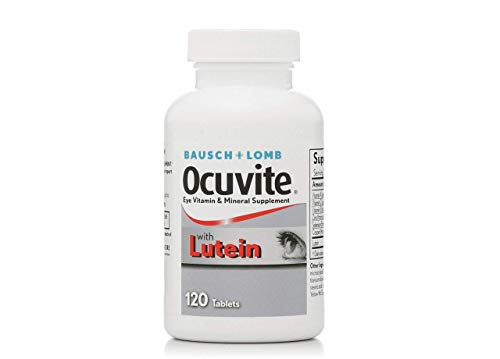 Bausch & Lomb Ocuvite Vitamin and Mineral Supplement for Eyes with Lutein Tablets, 240-Count