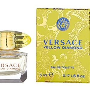 Versace Yellow Diamond Eau De Toilette Spray for Women, 0.17 Fl Oz (Miniature) (Pack of 2)