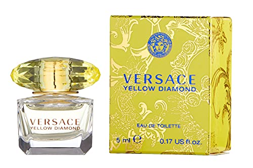 Versace Yellow Diamond Eau De Toilette Spray for Women, 0.17 Fl Oz (Miniature) (Pack of 2)