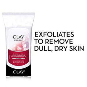 Olay Regenerist Micro-Exfoliating Wet Cleansing Cloths, 30 Count (Pack of 3)