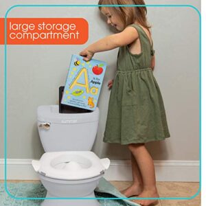 Summer My Size Potty with Transition Ring & Storage, Grey - Realistic Potty Training Toilet - Features Interactive Toilet Handle, Removable Potty Topper and Pot, Wipe Compartment, and Splash Guard