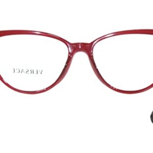 Versace VE3271-388 Eyeglass Fram TRANSPARENT RED W/DEMO LENS 54MM