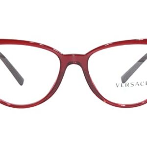 Versace VE3271-388 Eyeglass Fram TRANSPARENT RED W/DEMO LENS 54MM