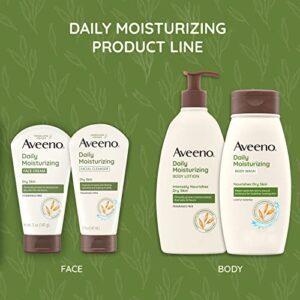 Aveeno Daily Moisturizing Fragrance-Free Prebiotic Oat Face Cream for Dry Skin, Facial Cream Clinically Proven to Moisturize Dry Skin for 24 Hours, Paraben-, Fragrance- & Dye-Free, 5 oz