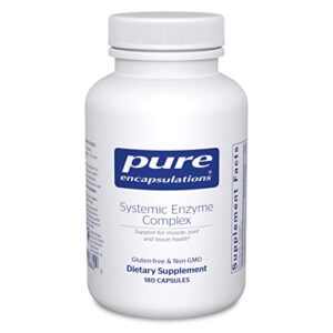 pure encapsulations systemic enzyme complex | supplement to support muscle, joint, cartilage, and connective tissue health* | 180 capsules