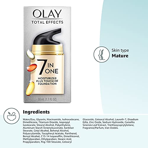 Olay Total Effects Face Moisturizer + Touch of Foundation, 1.7 fl oz