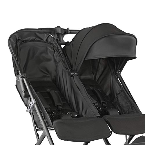 Summer 3Dpac CS+ Double Stroller, Black – Car Seat Compatible Baby Stroller – Lightweight Stroller with Convenient One-Hand Fold, Reclining Seats, Two Extra-Large Canopies & Parent Friendly Features