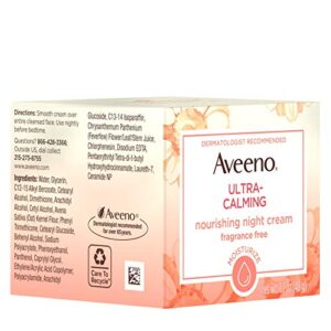 Aveeno Ultra-Calming Nourishing Night Cream, Fragrance Free, 1.7 Ounce