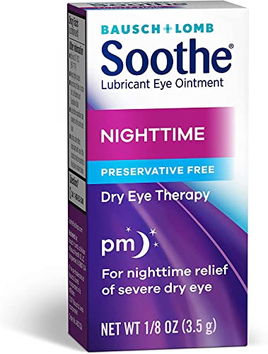 Bausch + Lomb Soothe Lubricant Eye Ointment Night Time - 0.13 oz, Pack of 6