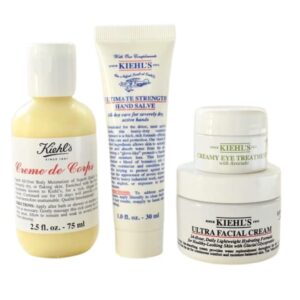 Kiehl's Head-to-Toe Hydrators Holiday Gift Set:: Creme de Corps Body Moisturizer, Creamy Eye Treatment with Avocado Nourishing Eye Cream, Ultra Facial Cream, and Ultimate Strength Hand Salve