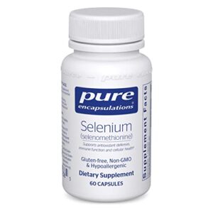 pure encapsulations selenium (selenomethionine) | antioxidant supplement for immune system, collagen and thyroid support* | 60 capsules