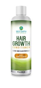 hair growth conditioner for support of healthy hair growth, hair loss, slow growing and thinning hair for men and women 8 ounces