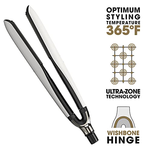 ghd Platinum+ Styler - 1" Flat Iron, Professional Performance Hair Styler, Ceramic Flat Iron, Hair Straightener, White