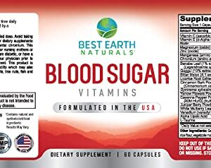 Best Earth Naturals Blood Sugar Vitamins, 60 Count