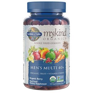 garden of life mykind organics men 40+ gummy vitamins, 40+multi berry, 120 count