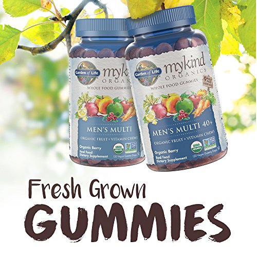 Garden of Life mykind Organics Men 40+ Gummy Vitamins, 40+Multi Berry, 120 Count