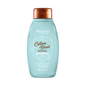 aveeno blend sulfatefree shampoo for light moisture soothed scalp gentle cleansing shampoo with nourishing oat paraben dyefree, white cotton, 12 fl oz