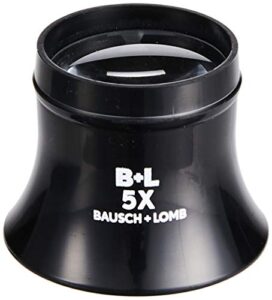 loupe by bausch & lomb, 5x watchmaker loupe, sight savers, black