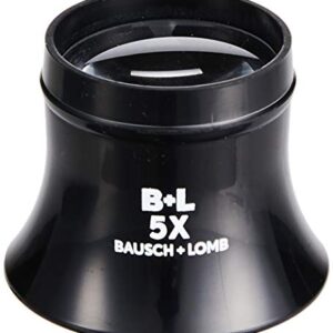 Loupe by Bausch & Lomb, 5x Watchmaker Loupe, Sight Savers, Black