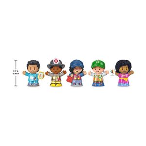 Fisher-Price Little People Toddler Toys Community Heroes Figure Set with 5 Characters for Pretend Play Ages 1+ Years