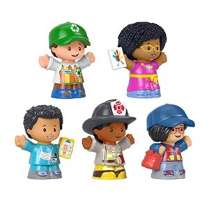 Fisher-Price Little People Toddler Toys Community Heroes Figure Set with 5 Characters for Pretend Play Ages 1+ Years