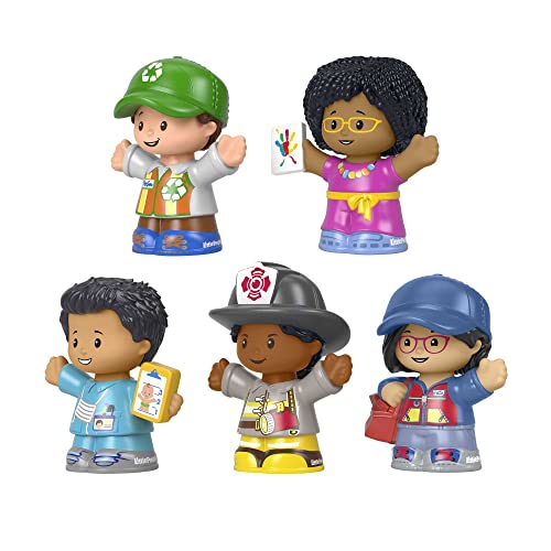 Fisher-Price Little People Toddler Toys Community Heroes Figure Set with 5 Characters for Pretend Play Ages 1+ Years