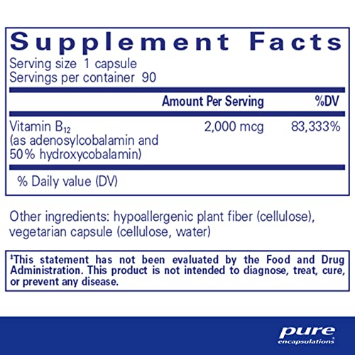 Pure Encapsulations Adenosyl/Hydroxy B12 | Blend with Vitamin B12 for Nerve and Mitochondrial Support* | 90 Capsules