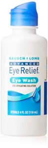 b&l eye wash size 4z bausch & lomb advanced eye relief, eye wash eye irrigating solution