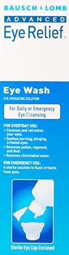 B&L Eye Wash Size 4z Bausch & Lomb Advanced Eye Relief, Eye Wash Eye Irrigating Solution