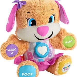Fisher-Price Laugh & Learn Baby & Toddler Toy Smart Stages Sis Interactive Plush Dog With Music Lights & Learning Content For Ages 6+ Months