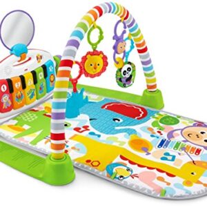 Fisher-Price Baby Gym & Activity Mat, Deluxe Kick & Play Piano Gym with Musical Toys, Lights & Smart Stages Learning